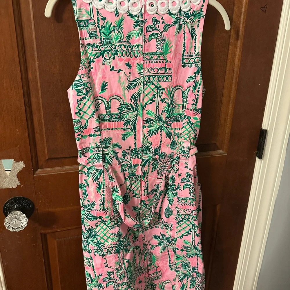 Lilly Pulitzer Pink and Green Tropical Mini Dress - Picture 4 of 4
